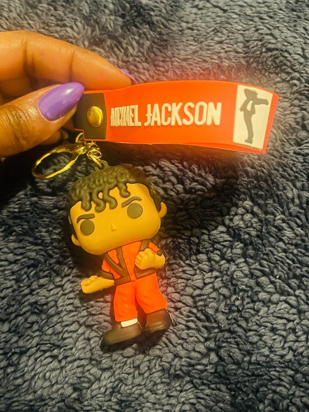 Red Character Keychain with Strap